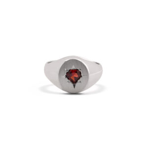 Anello Heart stone Granato