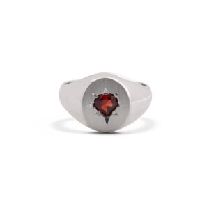 Anello Heart stone Granato
