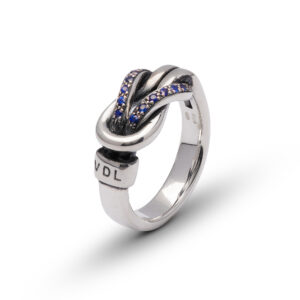 Anello Nodo Reef con zaffiri