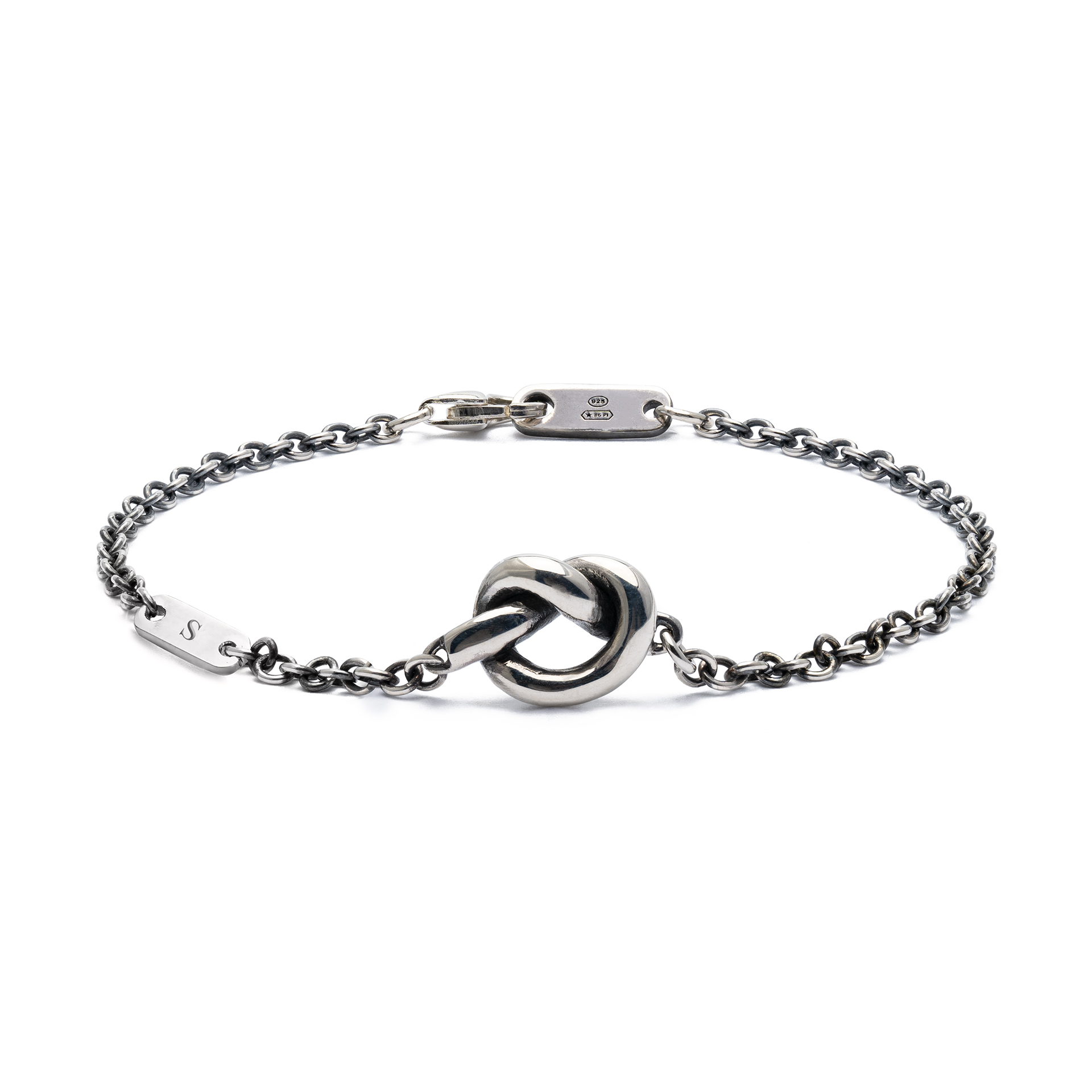 Bracciale Nodo Ricordati di me con iniziale